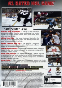PS2 - ESPN NHL 2K5 Box Art Back