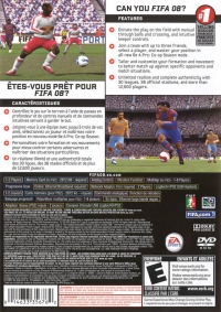 PS2 - FIFA Soccer 08 Box Art Back
