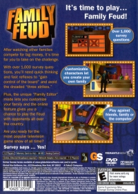 PS2 - Family Feud Box Art Back