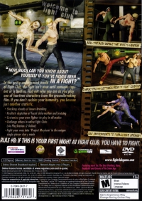 PS2 - Fight Club Box Art Back