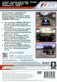 PS2 - Formula One 04 Box Art Back