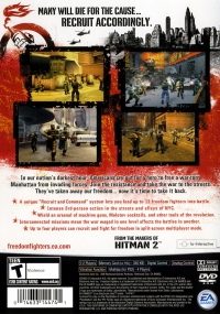 PS2 - Freedom Fighters Box Art Back