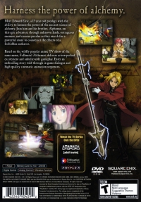 PS2 - Fullmetal Alchemist and the Broken Angel Box Art Back