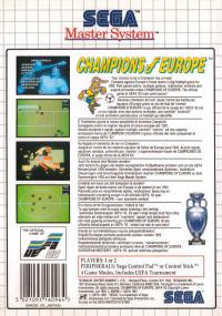 SMS - Champions of Europe Box Art Back