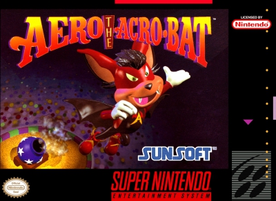 SNES - Aero the Acro Bat Box Art Front