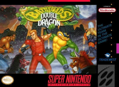 SNES - Battletoads and Double Dragon Box Art Front