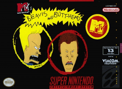 SNES - Beavis and Butt head Box Art Front