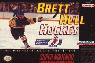 SNES - Brett Hull Hockey Box Art Front