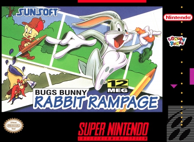 SNES - Bugs Bunny Rabbit Rampage Box Art Front