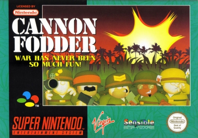 SNES - Cannon Fodder Box Art Front