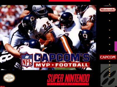 SNES - Capcom's MVP Football Box Art Front