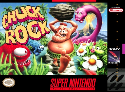 SNES - Chuck Rock Box Art Front