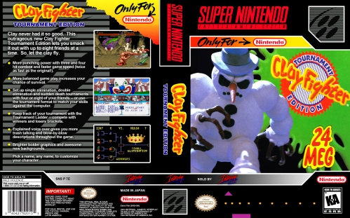 SNES - ClayFighter Tournament Edition Box Art