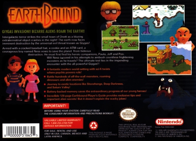 SNES - EarthBound Box Art Back