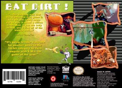 SNES - Earthworm Jim Box Art Back
