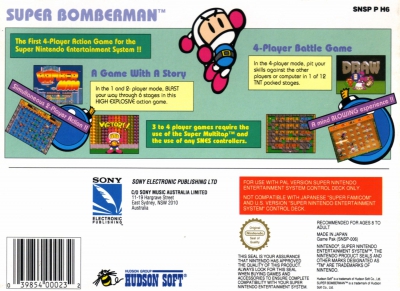 SUPER BOMBERMAN 4 Nintendo Super Famicom SFC HUDSON Complete Home